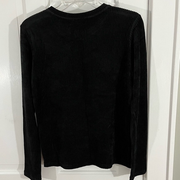 Majestic Filatures Ribbed Cashmere-Blend Long Sleeve Deluxe Tee Shirt Womens XS - Picture 6 of 14